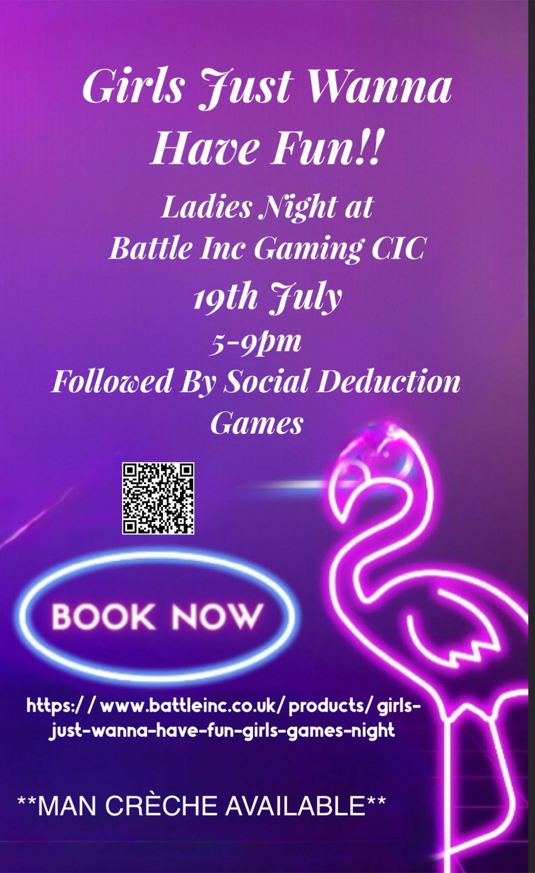 Girls Just Wanna Have Fun! Friday 19th July 5pm-9pm
