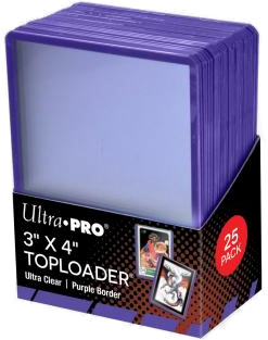 Ultra Pro - 3x4 Inch Purple Border Toploader 25 Pack
