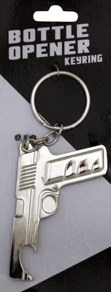 Gun Bottle Opener Key Ring