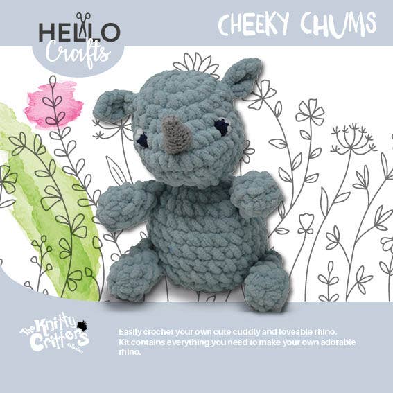Knitty Critters Cheeky Chums - Rhino Crochet Kit